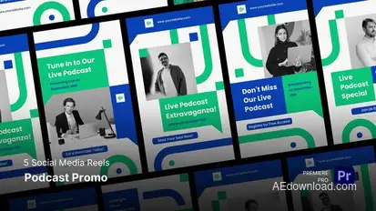Social Media Reels - Podcast Promo Premiere Pro Templates Premiere Pro template preview