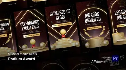 Social Media Reels - Podium Award Premiere Pro Templates Premiere Pro template preview