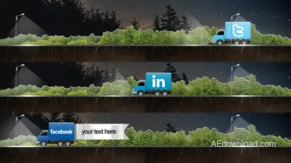 Social Truck Lower Third Video Displays template preview