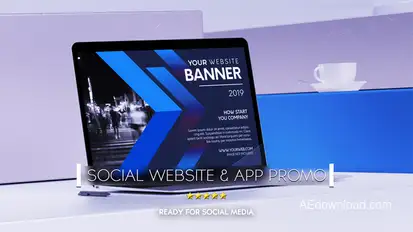 Social Website Promo & App Promo Video Displays template preview