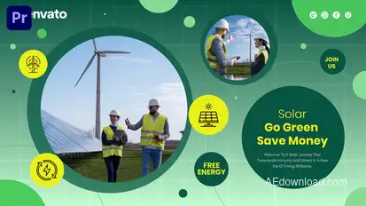 Solar and Wind Alternative Power Premiere Pro template preview
