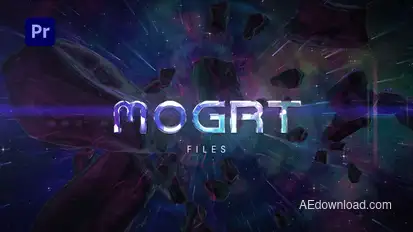Space Cinematic Titles MOGRT Premiere Pro template preview