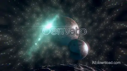 Space Glitch Logo Video Displays template preview