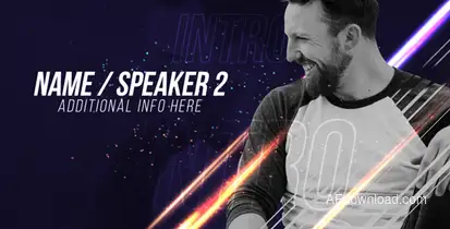 Speakers' Intro Video Displays template preview