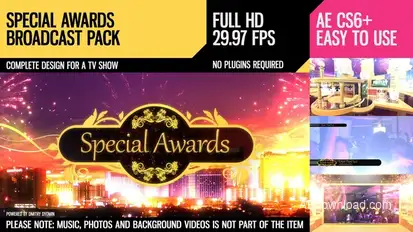 Special Awards (Broadcast Pack) Video Displays template preview