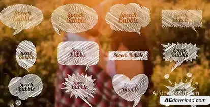 Speech Bubble Pack Video Displays template preview