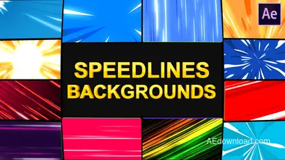 Speedlines Backgrounds | After Effects Video Displays template preview