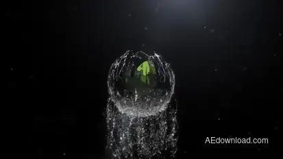 Spherical Liquid Logo Reveal Video Displays template preview