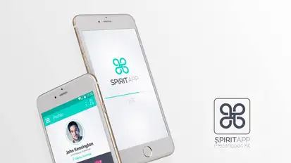 Spirit App Presentation Kit Video Displays template preview