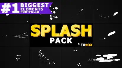 Splash Animated Elements | After Effects Video Displays template preview