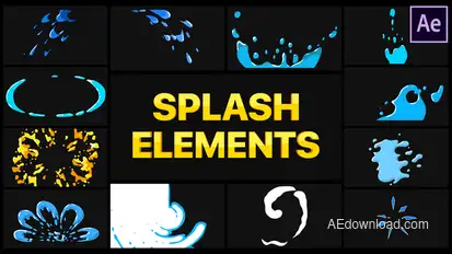 Splash Elements | After Effects Video Displays template preview