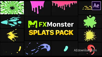 Splats Pack | After Effects Video Displays template preview