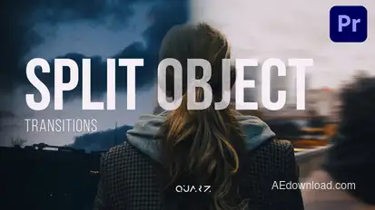 Split Object Transitions Premiere Pro template preview