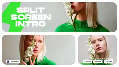 Split Screen Intro - Multiscreen Slideshow I MOGRT Premiere Pro template preview