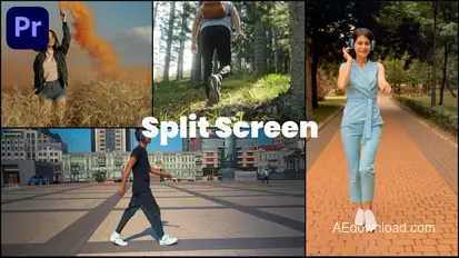 SplitScreen Opener Slideshow | MOGRT Premiere Pro template preview