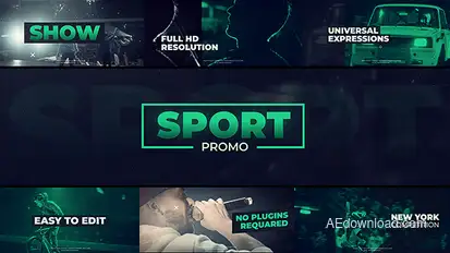 Sport Promo 4K Video Displays template preview