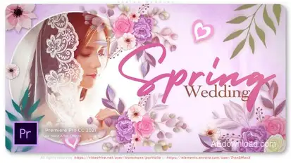 Spring Wedding Premiere Pro template preview