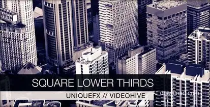 Square Lower Thirds Video Displays template preview
