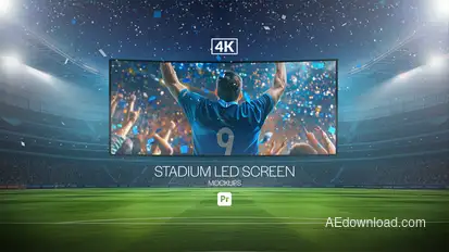 Stadium LED Screen Mockups for Premiere Pro Premiere Pro template preview