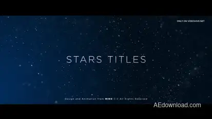 Stars Titles Video Displays template preview