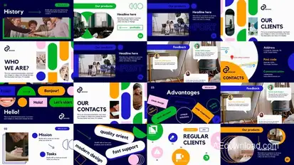 Start-Up Presentation Video Displays template preview