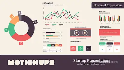 Startup Infographics Presentation Video Displays template preview