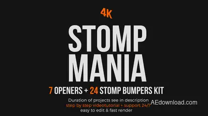 Stomp Mania Video Displays template preview