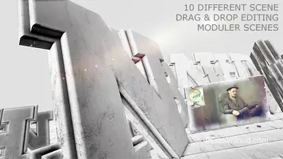 Stone Letters Video Displays template preview