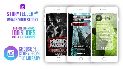 Storyteller 100 Video Displays template preview