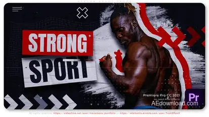 Strong Sport Promo Premiere Pro template preview