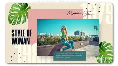 Style of Woman Fashion Slideshow Video Displays template preview