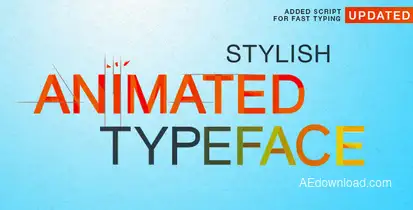 Stylish Animated Typeface Video Displays template preview