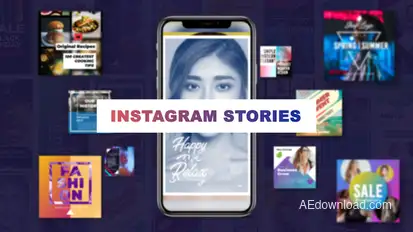 Stylish Insta Stories Video Displays template preview