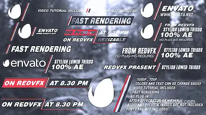 Stylish Lower Thirds Video Displays template preview