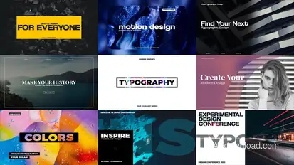 Stylish Typography Video Displays template preview