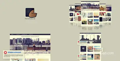 Stylish Website Presentation Video Displays template preview