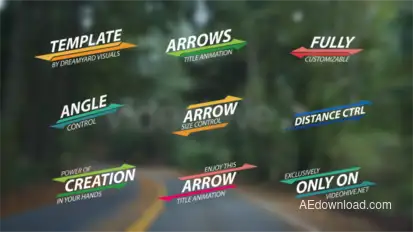 Summer Arrow Titles Video Displays template preview