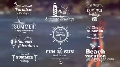 Summer Banners II Video Displays template preview