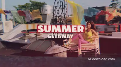 Summer Getaway Video Displays template preview