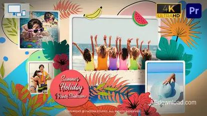 Summer Holiday Photo Slideshow - Premiere Pro Premiere Pro template preview