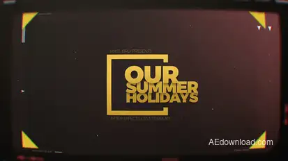 Summer Holidays Video Displays template preview