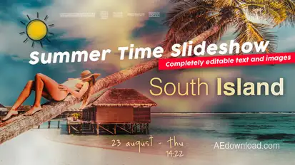 Summer Slideshow Video Displays template preview