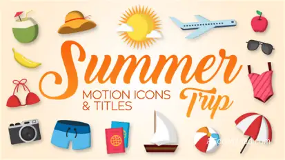 Summer Trip - Motion Icons & Titles Video Displays template preview