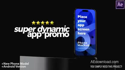 Super Dynamic App Promo - Phone 14 Demo Video Mockup Kit Video Displays template preview