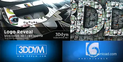 Super Hero Logo Reveal Video Displays template preview