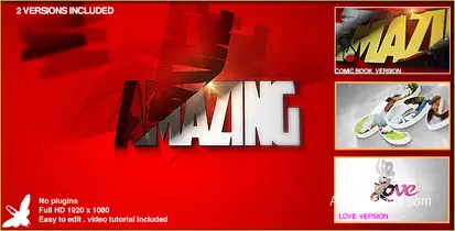 Superhero Logo Video Displays template preview