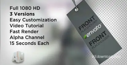 Tags Swinging Video Displays template preview