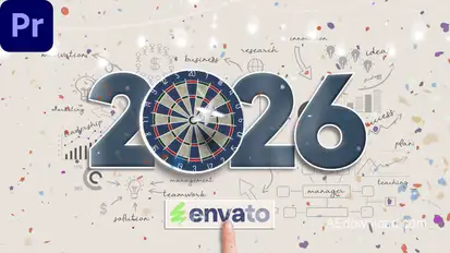 Target New Year | MOGRT Premiere Pro template preview