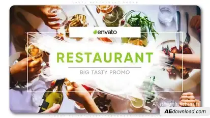 Tasty Restaurant Promo Video Displays template preview