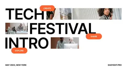 Tech Festival Intro | MOGRT Premiere Pro template preview